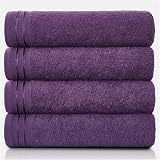 GC GAVENO CAVAILIA Large Towels Bath Sheet 4 Pack 75x135 cm 450 GSM Purple