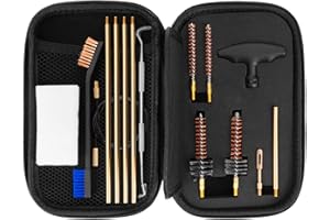 Pro .223/5.56 Cleaning Kit with Bore Chamber Brushes Cleaning Pick Kit, Brass Cleaning Rod in Zippered Organizer Compact Case BOOSTEADY