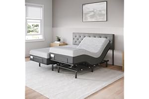 CELESTIAL SLEEP Celestial Aurora Adjustable Bed Base (Frame) + 10 inch Gel Memory Foam Mattress (Medium), Easy Assembly, Head and Foot Lift, Zero Gravity, Memory Positions, CertiPUR-US Bed - Split King