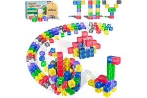 APLUSES 32PCS Magnetic Building Blocks - Transparent Magnetic Cubes, STEM Magnet Toddler Boys Toys for kids age 3-5 ,Travel Sensory Autism Preschool Montessori Toys for 3+ Year Old, Birthday Girls Gifts