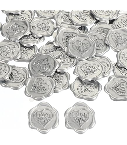 Autocollants De Sceau De Cire PATIKIL Rouge Relief - 25 Pièces Auto-Adhésives Pour Enveloppes Et Invitations