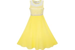 Sunny Fashion Girls Dress Rhinestone Chiffon Bridesmaid Dance Ball Maxi Gown