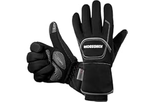 KINGSBOM -40F° Waterproof & Windproof Thermal Gloves - 3M Thinsulate Winter Touch Screen Warm Gloves - for Cycling,Riding,Running,Outdoor Sports - for Women and Men
