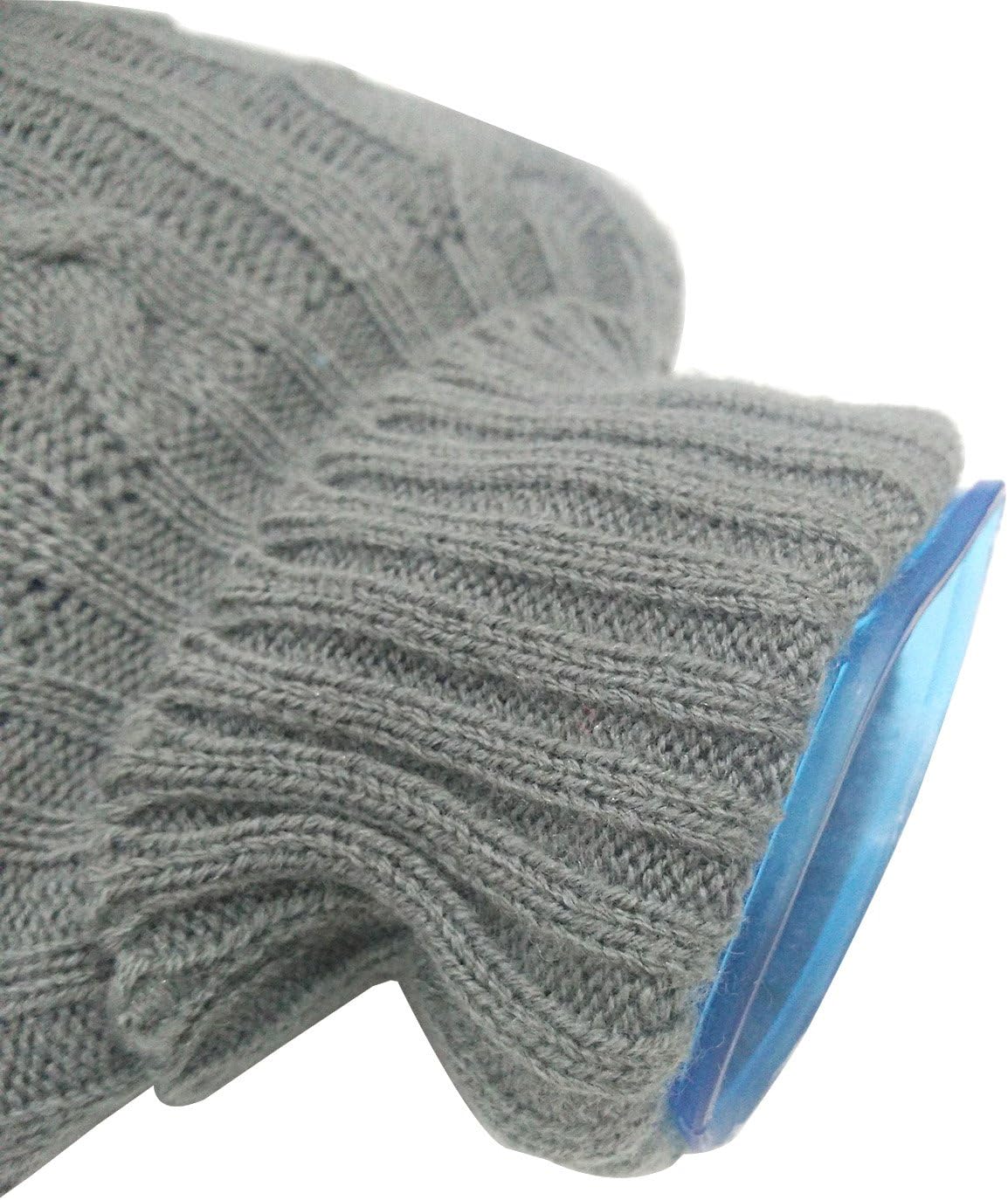 All one tech Transparent Classic Rubber Hot Water Bottle with Knit Cover - Blue: Health & Personal Care