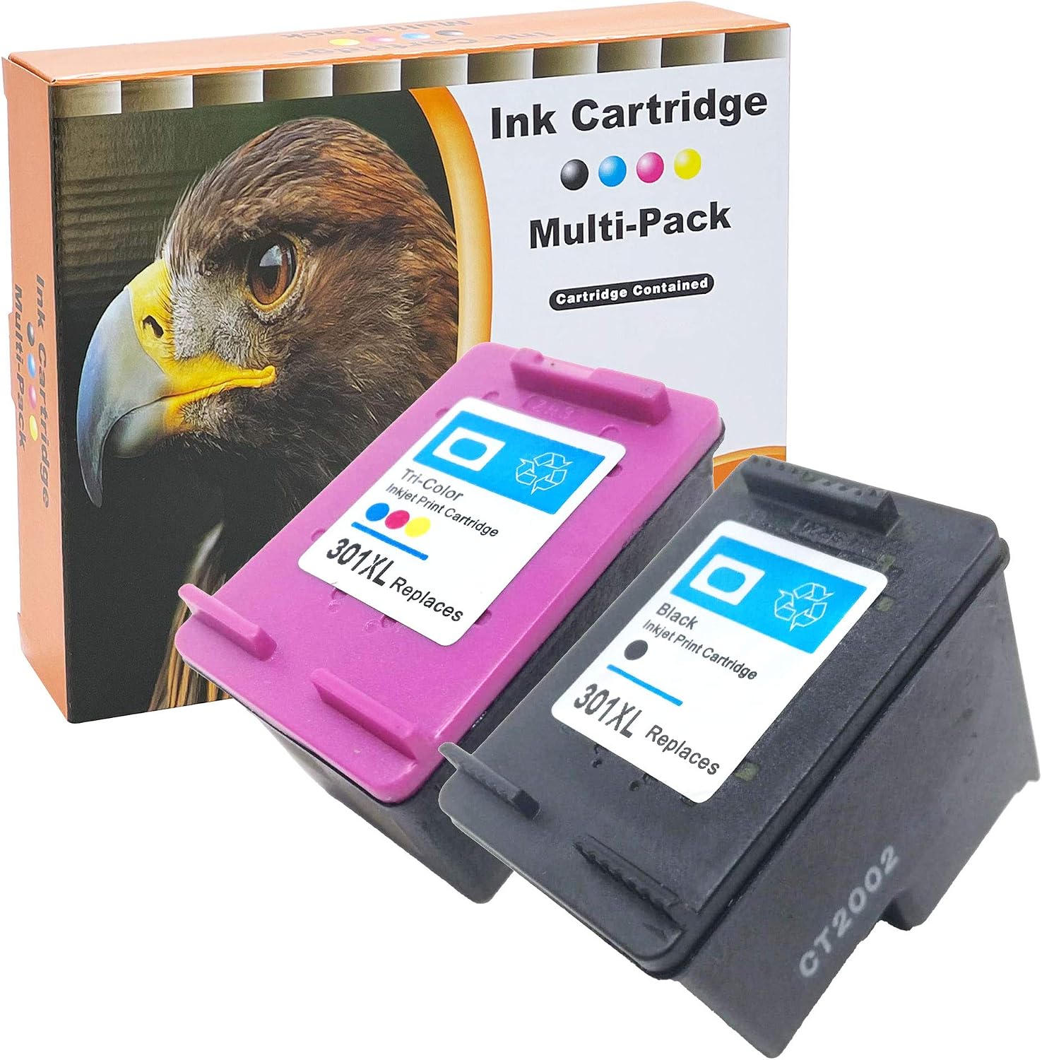 D&C Remanufactured Printer Cartridges for HP 301 XL Envy 4500 5530 Officejet 2620 4630 2622 Deskjet 3050A 2050 3052A 1510 3050 1000 3000 2510 2540 1050 10 10 10 x Black + 1x Colour: