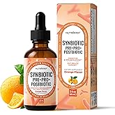 NutraPep Synbiotic Liquid Drops - Probiotic Prebiotic & Postbiotic Supplement for Adults Kids Ages 4+ - Daily Synbiotic for Gut Health Digestive & Immune Support - Vegan Gluten-Free Sugar-Free 2 fl oz