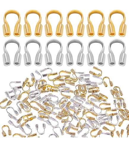 thumbnail image 2 of 100-Piece Stainless Steel Wire Guardians - U-Shape Cable Protectors For Jewelry Making & DIY Crafts 2 of 14