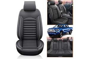 TTX LIGHTING Toyota Tacoma Seat Covers Full Set 2016-2024 Fit for Toyota Tacoma Double Crew Cab Truck Custom Leather Car Seat Covers Automotive Seat Cushion Protectors(5 Seats, Black Line)