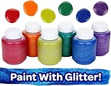 Crayola Washable Glitter Paint Assorted Colours Pack of 6 2oz Bottles view 8
