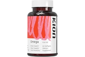 Kion Omega - Omega 3 Fatty Acid Supplements - DHA Supplements - Mini Fish Oil Softgels - Omega 3 DHA EPA Fish Oil Pills - Fish Oil 1,000 mg - 30 Servings