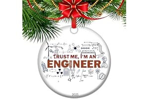 Trust Me I'm an Engineer Ornament - Funny Gift for Civil, Mechanical, Software & Computer Engineers - Christmas Tree Decor fo