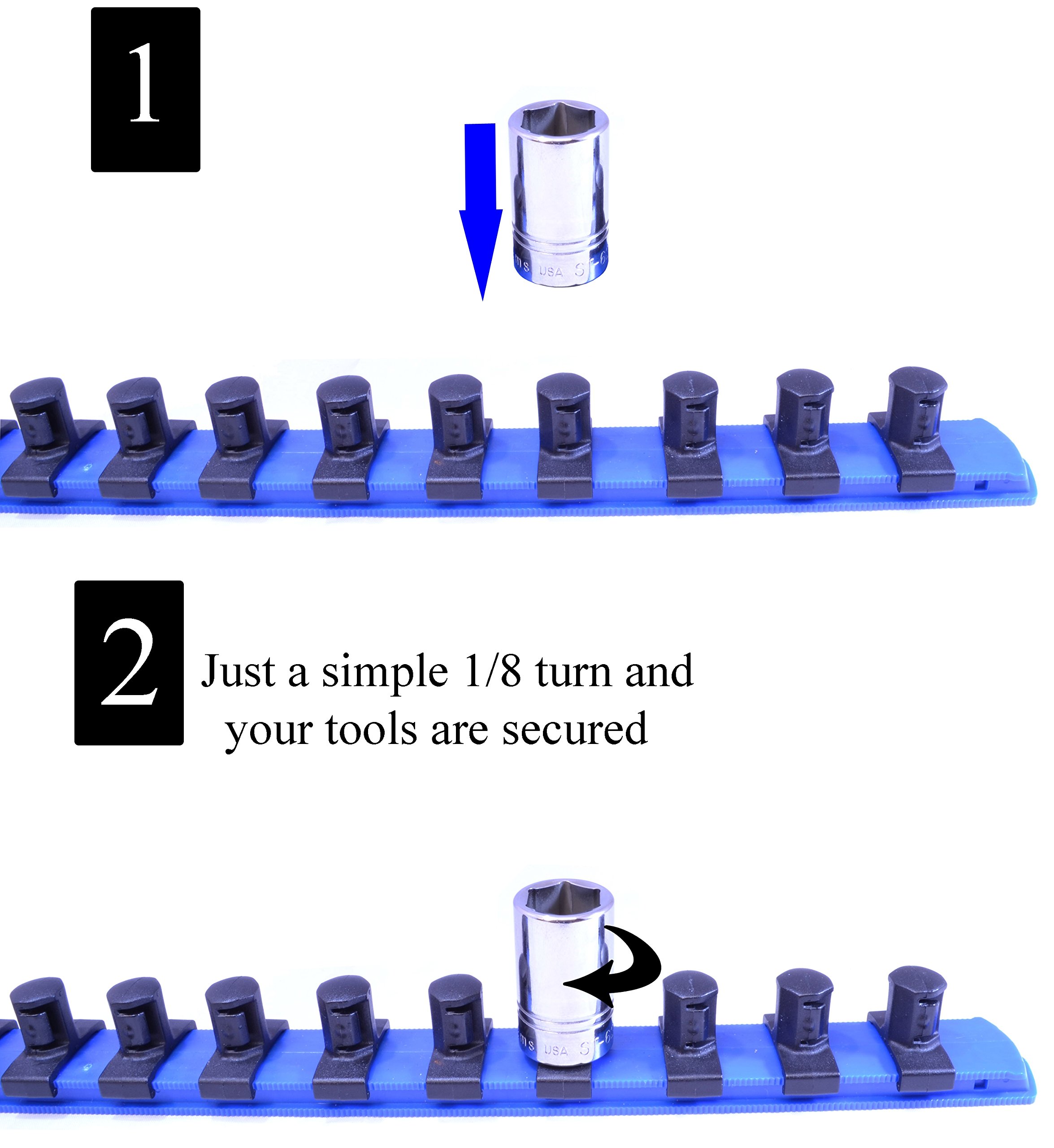 MLTOOLS Twist Lock Socket Rail with Tray (Holds 90 Sockets) MultiDrive 700755682529 eBay