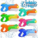 Quanquer 600cc Water Guns for Kids &amp; Adults - 6 Pack Super Squirt Blasters Soaker with Long Range, High Capacity Pump Action, Summer Swimming Beach Outdoor Water Fighting Play Pool Toys for Boys Girls