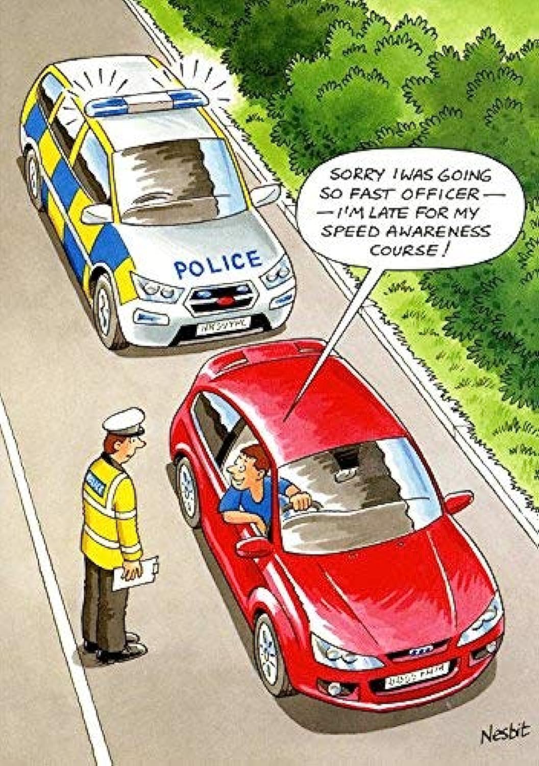 Greeting Card (LD5096) Humour Birthday - Speed Awareness Course - The Funny Side of Life