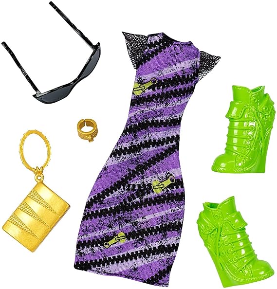 Monster High - DNX61 - Clawdeen Wolf Spooky Sweet Komplett-Look - Deluxe Puppe Kleidung Kostüm Fashion Pack