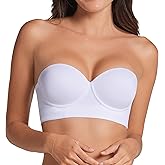 Leonisa Bra 360 – Strapless Bras for Women, Underwire Longline Back Smoothing Bra, Full Coverage Support