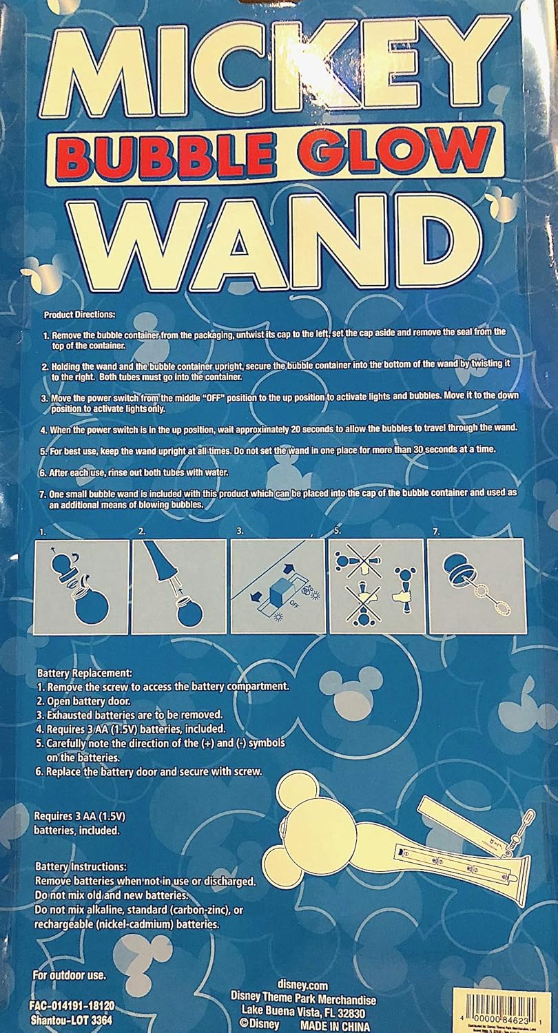 mickey mouse glowing bubble wand