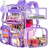 Clear Backpack, Heavy Duty Transparent Bookbag for Women and Men | Heavy Duty