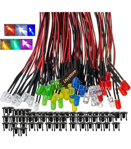 PATIKIL 24x LED Diode 3mm Rot, 9-12V DC – Vorverdrahtet Mit Widerstand, Für DIY, RC & Anzeigeleuchten