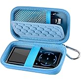 MP3 & MP4 Player Case for SOULCKER/G.G.Martinsen/Grtdhx/iPod Nano/Sandisk Music Player/Sony NW-A45 and Other Music Players with Bluetooth. Fit for Earbuds, USB Cable, Memory Card - Blue