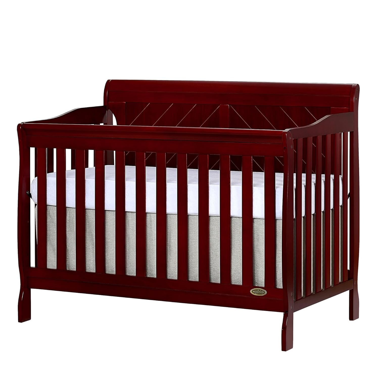 Dream On Me, Ashton Full Panel 5-in-1 Convertible Crib, Cherry