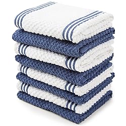 Kitchen Towels Dishcloths 100% Cotton, Set of