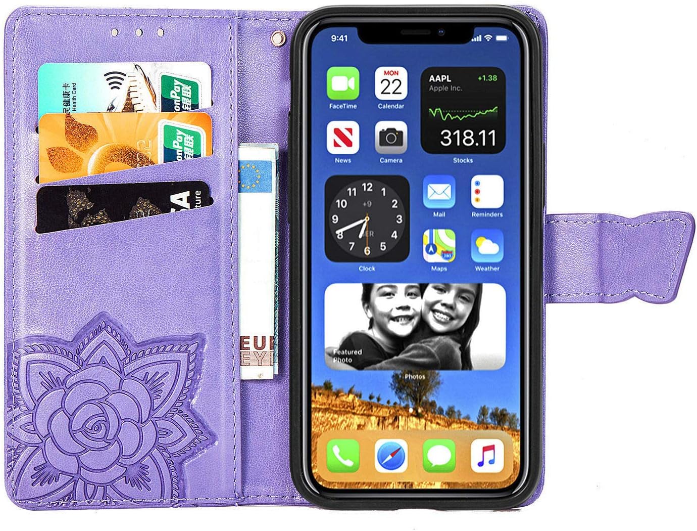 Reevermap iPhone 11 Case Glitter Cystal Flip PU Leather Phone Cover for iPhone 11 - Image 4