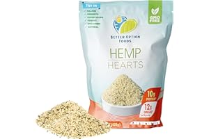 Better Option Foods Hemp Hearts 14.8 OZ, Hulled Hemp Seeds, Plant Based Protein, Gluten Free, Non-GMO, Raw Hemp Seed Hearts, Keto, Vegan, Paleo