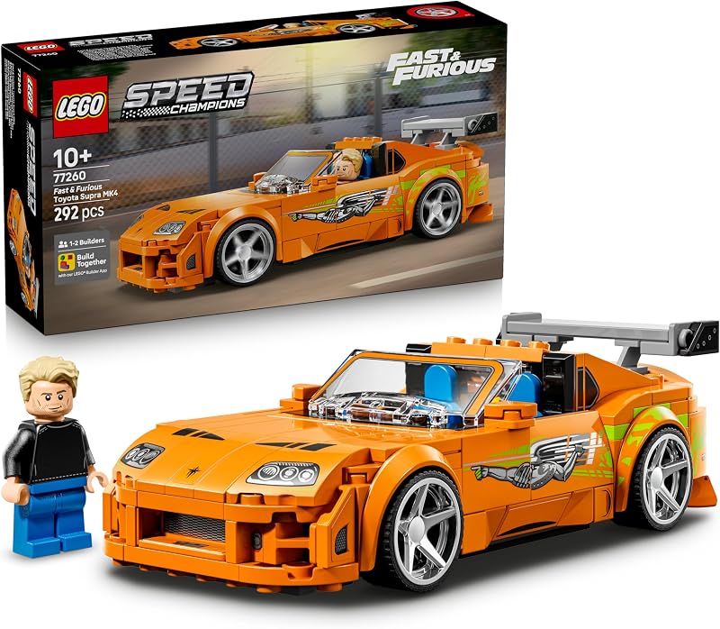 Speed Champions The Fast and The Furious Toyota Supra MK4 - Auto Spielzeug - Modellbau mit Bryan O'Conner Minifigur - Mint Geschenk für Jungen ab 10 Jahren und Jugendliche Filmfans - 77260 — Foto 1 von 8