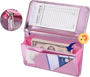 Mymazn Black Server Book For Waitress Waiter Restaurant Waitstaff Organizer Serving Guest Check Book Holder With Money Pocket Fits Server Apron P 112512996 - View #13