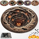Chinosuo 3D Halloween Rugs, Halloween 3D Rugs Optical Illusion, Soft and Durable Crystal Velvet Fabric, Halloween Indoor Decor(C-24 * 24inches)