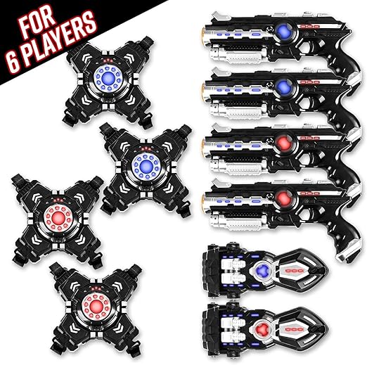 Power Tag Infrared Laser Tag Gun & Vest Set For Kids & Adults 6 Player