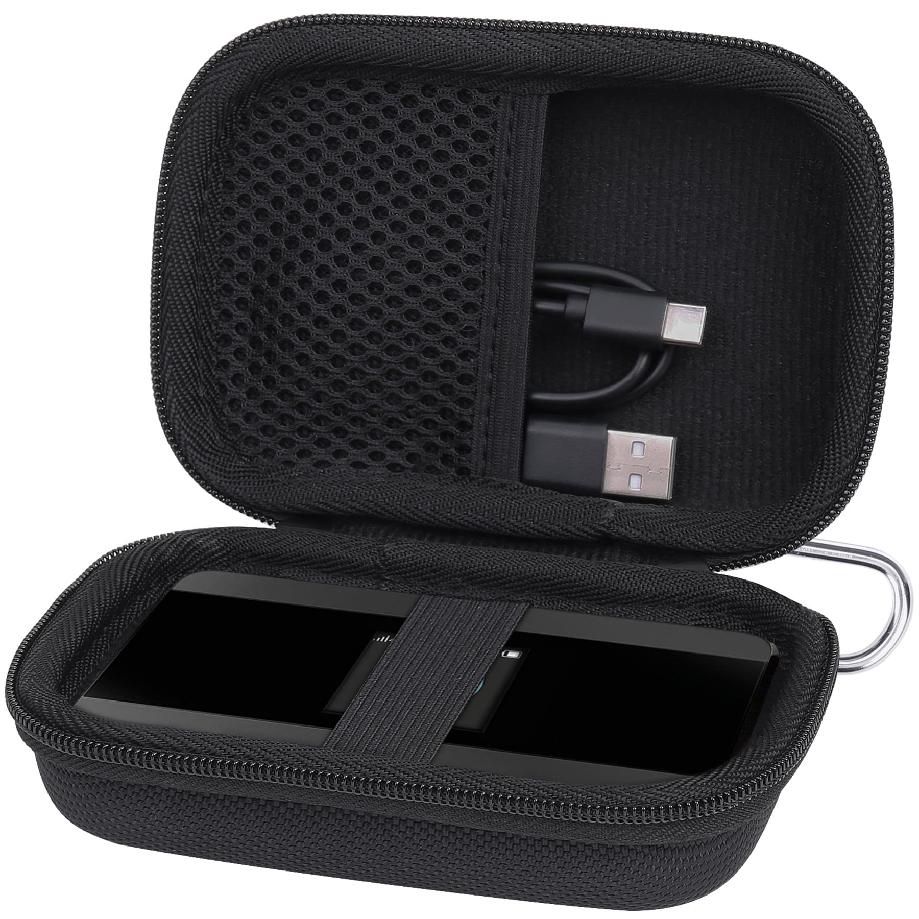Portable Travel Hard Case for TP-LINK M7350 V4 4G LTE MiFi Mobile Wi-Fi Hotspot by Aenllosi(Black,only case)