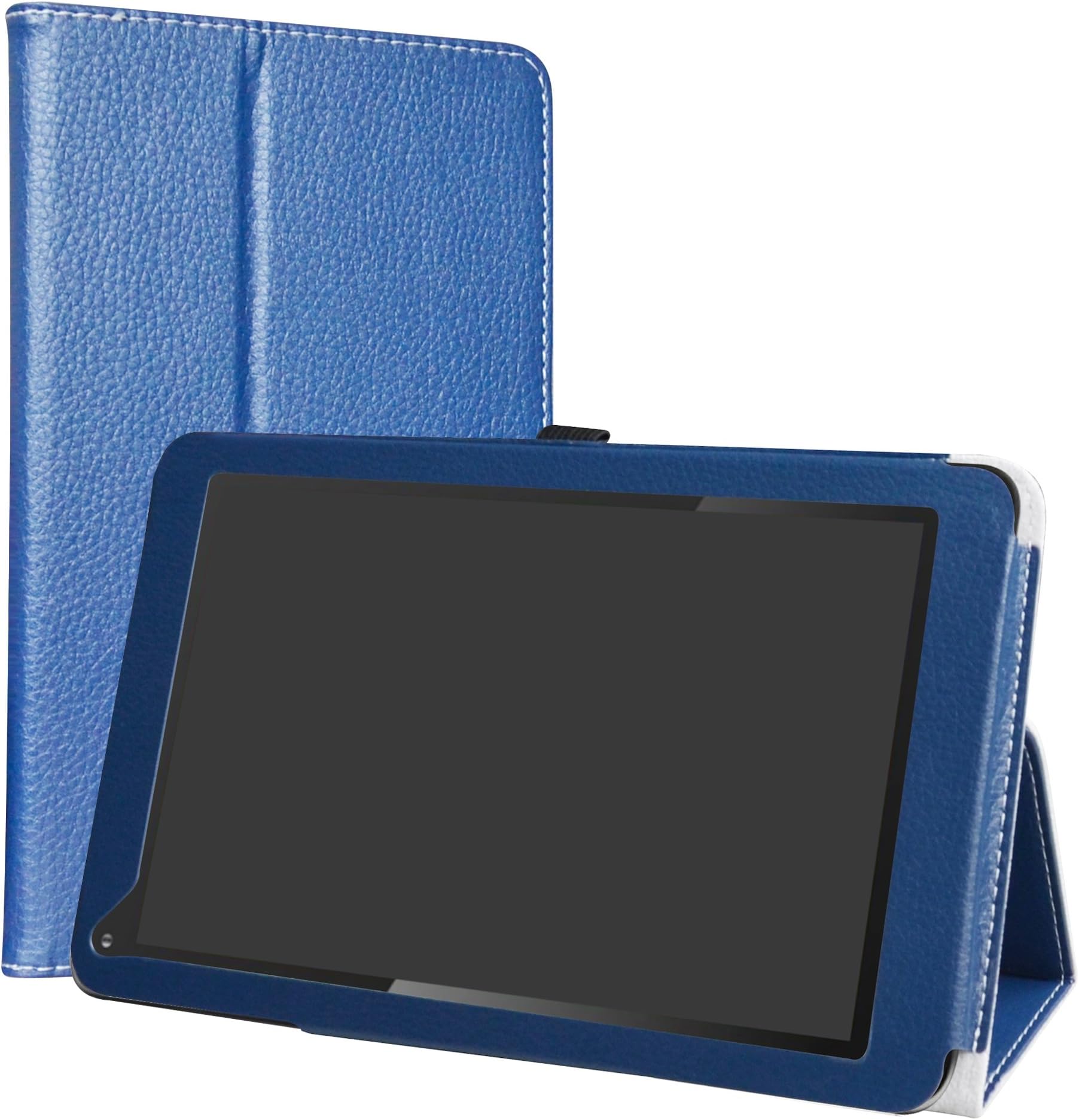 LiuShan Compatible with Dragon Touch V10 Case,PU Leather Slim Folding Stand Cover for Dragon Touch V10 10-Inch Android Tablet(Not fit Dragon Touch K10 10 Inch),Blue