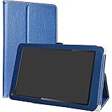 LiuShan Compatible with Dragon Touch V10 Case,PU Leather Slim Folding Stand Cover for Dragon Touch V10 10-Inch Android Tablet(Not fit Dragon Touch K10 10 Inch),Blue
