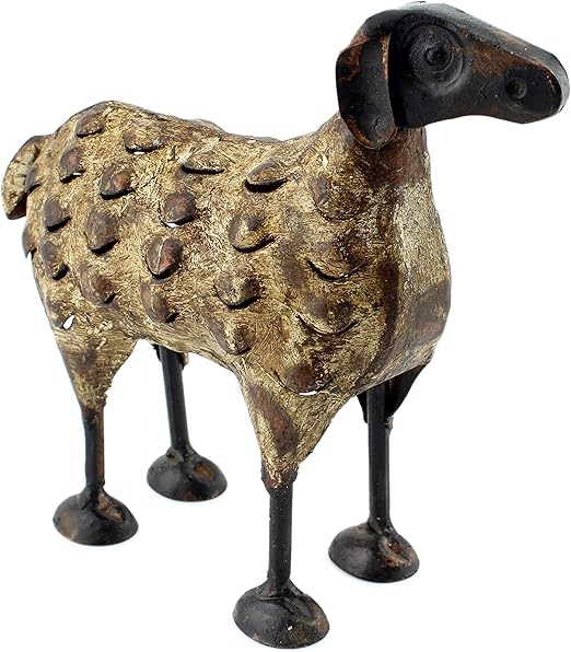 Amazon Com Auldhome Farmhouse Decor Metal Sheep Primitive Art