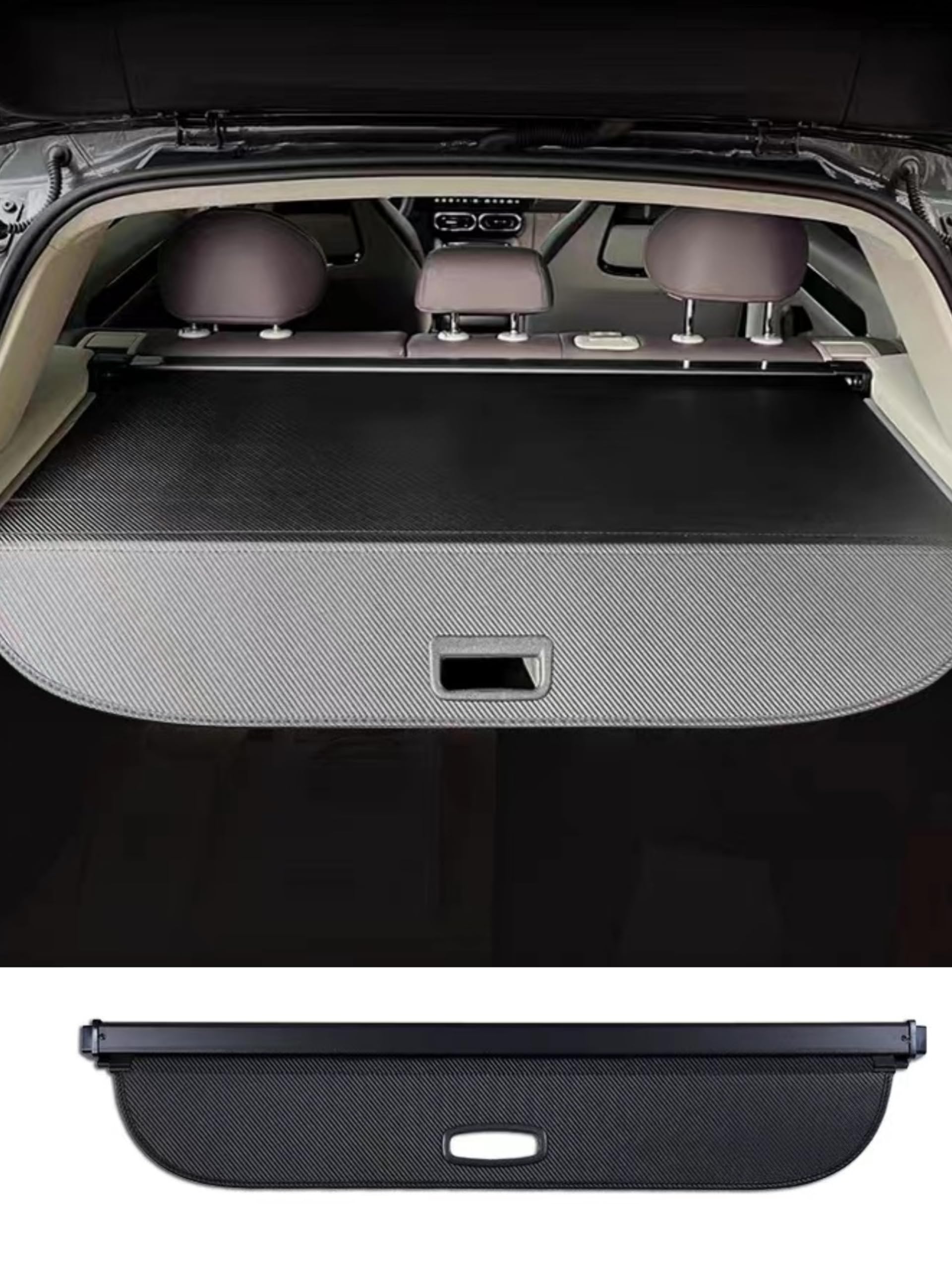 Photo 1 of Retractable Cargo Cover Compatible with Infiniti QX55 2022-2024 Rear Privacy Screen Car Storage Trunk Luggage Tonneau Security Shade Protector Anti Theft Shield (Carbon Fiber Style)