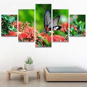 SIGNWIN 5 Panel Canvas Wall Art Modern Art...