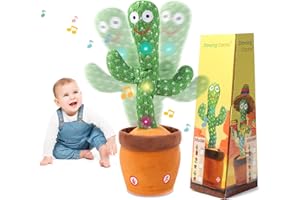 LUKETURE Dancing Talking Cactus Toy for Babies & Toddlers - 120 English Songs, Singing Mimicking Recording Repeating, Educational Sensory Music Toy | Kids Birthday/Children’s Day Gift for Boys & Girls