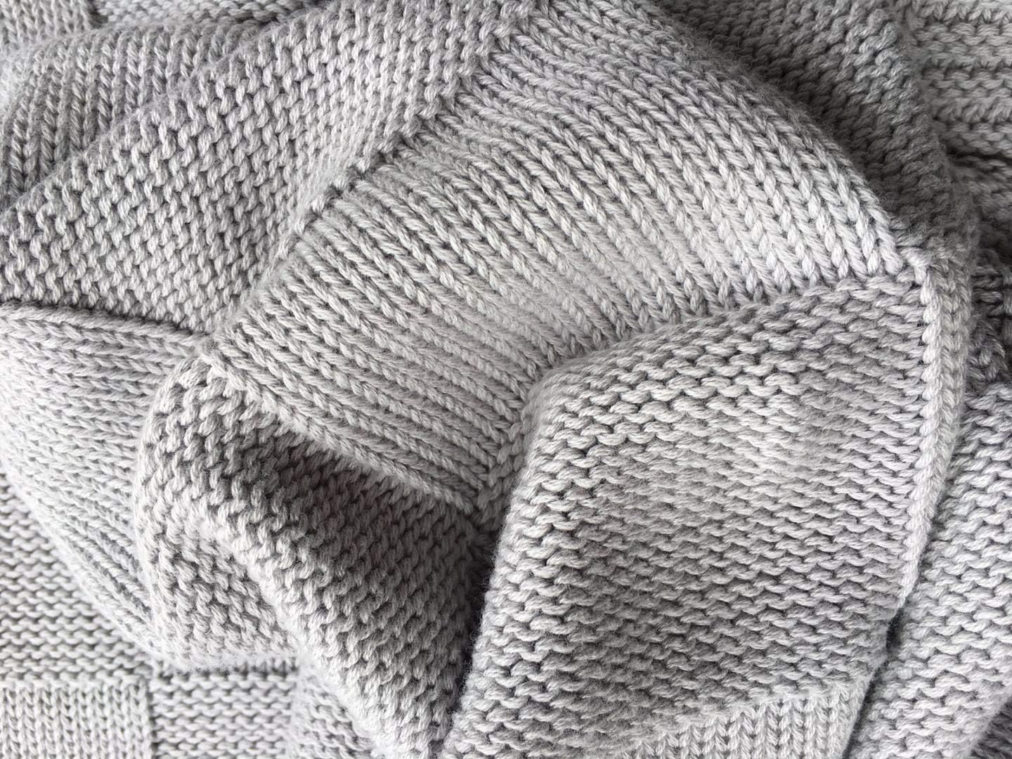 Pre-Washed 100% Cotton Knit Throw Blanket for Couch, Chair, Adult, Kid, Plant Dyed Yarn, Super Soft, Cozy, Warm Bed Blankets, Everyday Use, All Season, Oeko-Tex Certified (Light Grey, 50"X60"): Kitchen & Dining