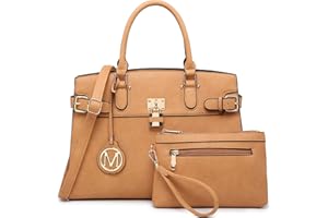 MKP COLLECTION MKP Women Fashion Satchel Handbags and Purses Ladies Top Handle Tote Work Shoulder Bags with Matching Wristlet Wallet