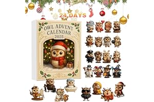 2026 Owl Advent Calendar - 24 Days 2D Acrylic Ornaments, Christmas Tree Hanging Decor & Holiday Countdown