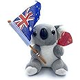 Aeisage Small Koala Stuffed Animal - 4" Plush Bear with Flag - Super Soft Australian Souvenir Gift