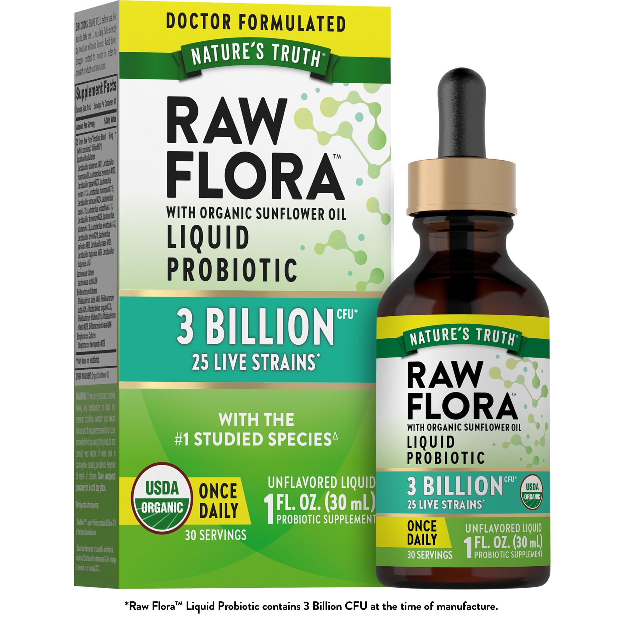 Raw Flora Liquid Probiotic 3 Billion CFU