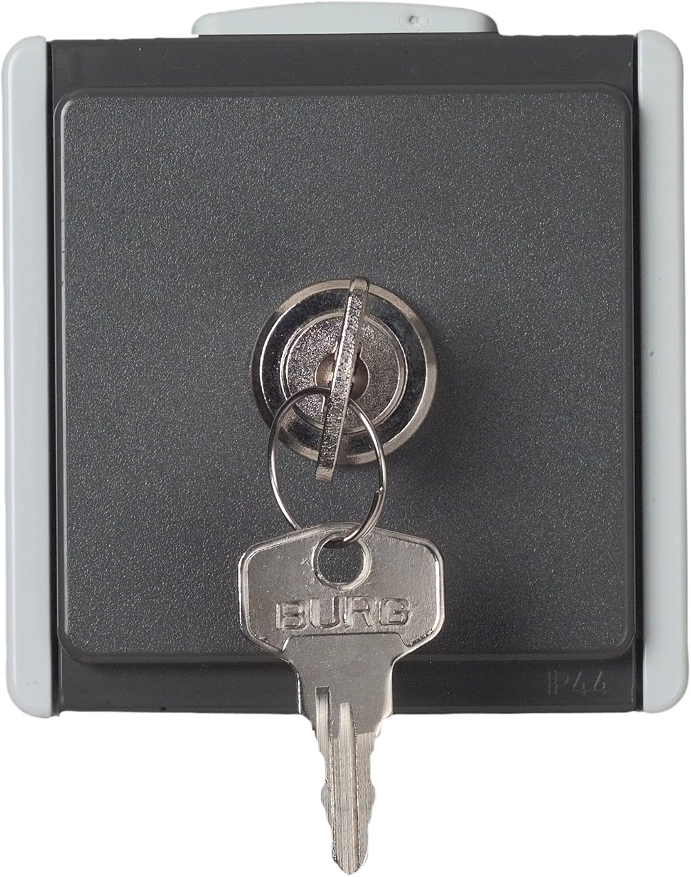 Unitec Aquarius 45253L Socket Lockable Single Switch Grey/Dark Grey IP54