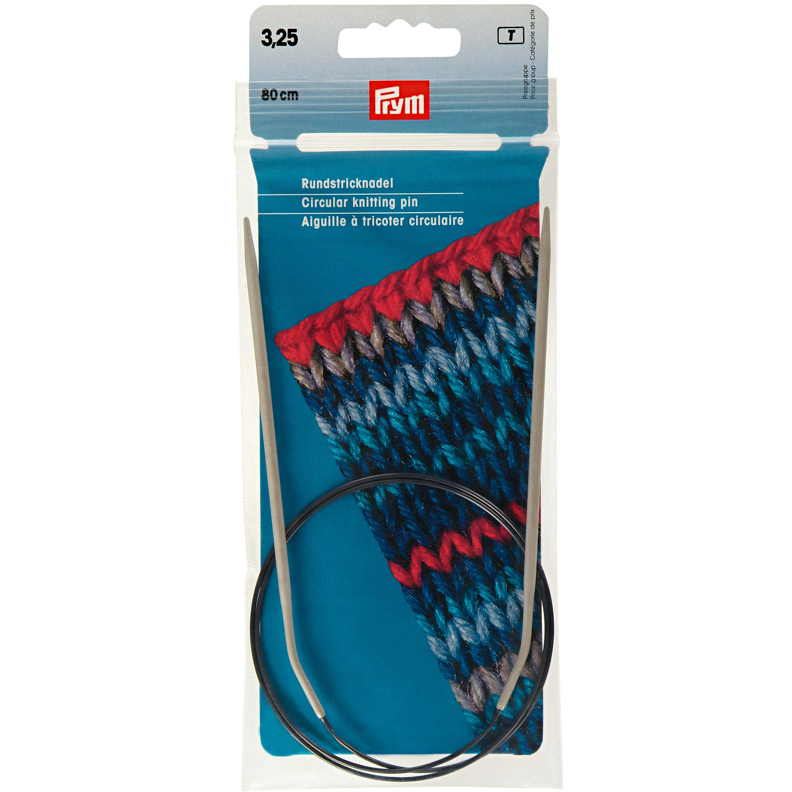 Prym Circular Knitting pins, Metal, Grey, 3.25 mm