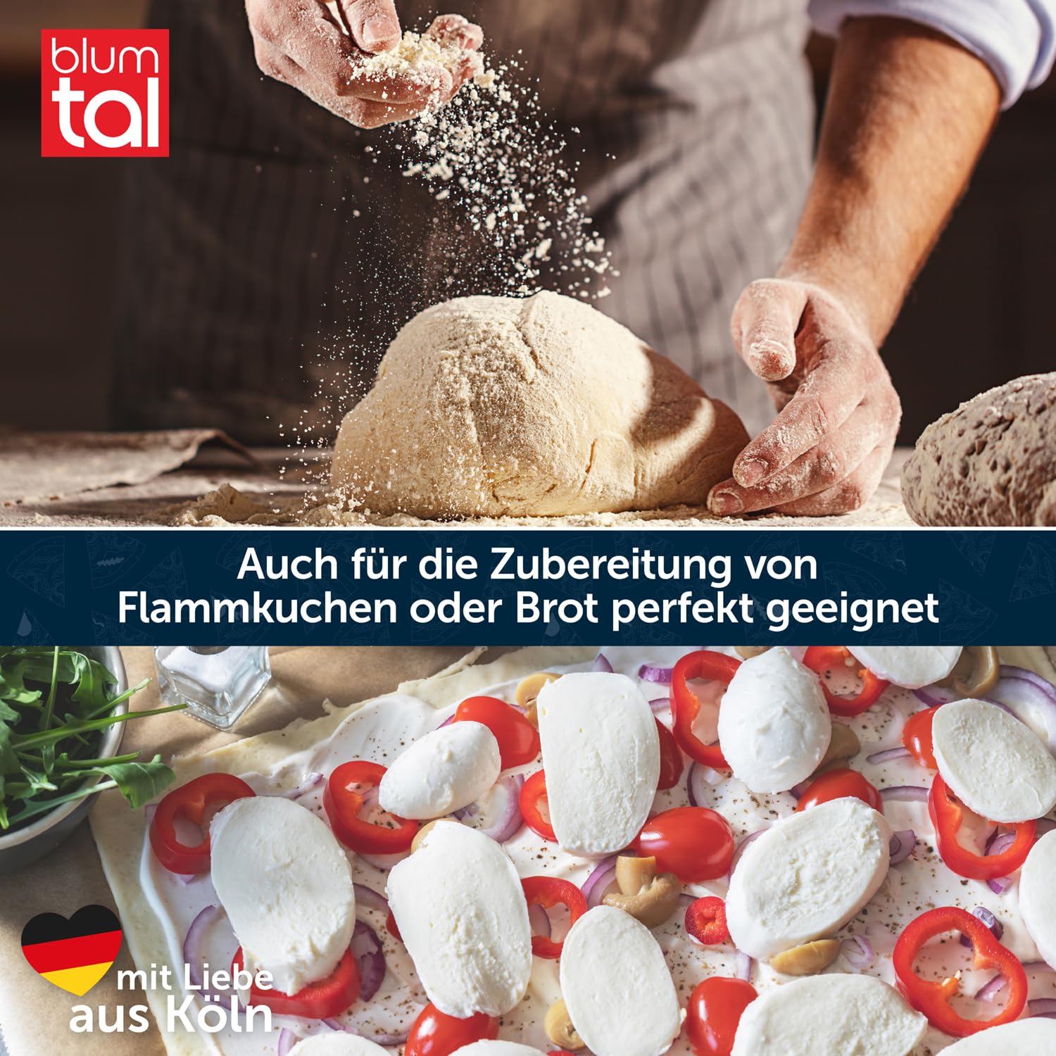 Blumtal Pizzastein Gasgrill & Pizzasschieber - Pizza Schamottstein für Backofen, Grill Steinofen Backstein 6