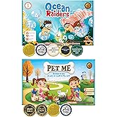 Logic Roots Multiplication and Division Game - Fun Math Board Game, Easy Start STEM Toy, Educational Gift for Kids (Girls & Boys), Homeschoolers, Grade 1 and Up (Pet Me + Ocean Raiders)
