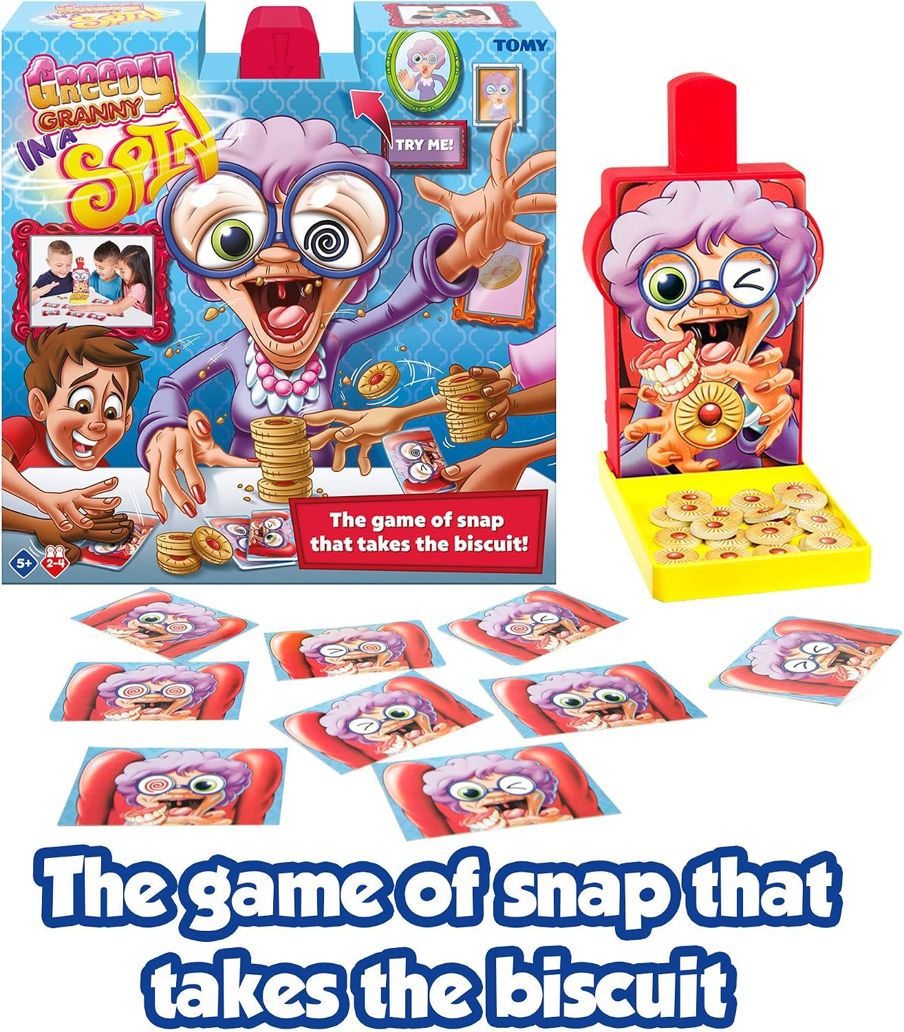 TOMY Games T73114 Greedy Granny - in a Spin, Multicolor, 26.7 cm (W) x 6 cm (L) x 26.7 cm (H) - Image 3