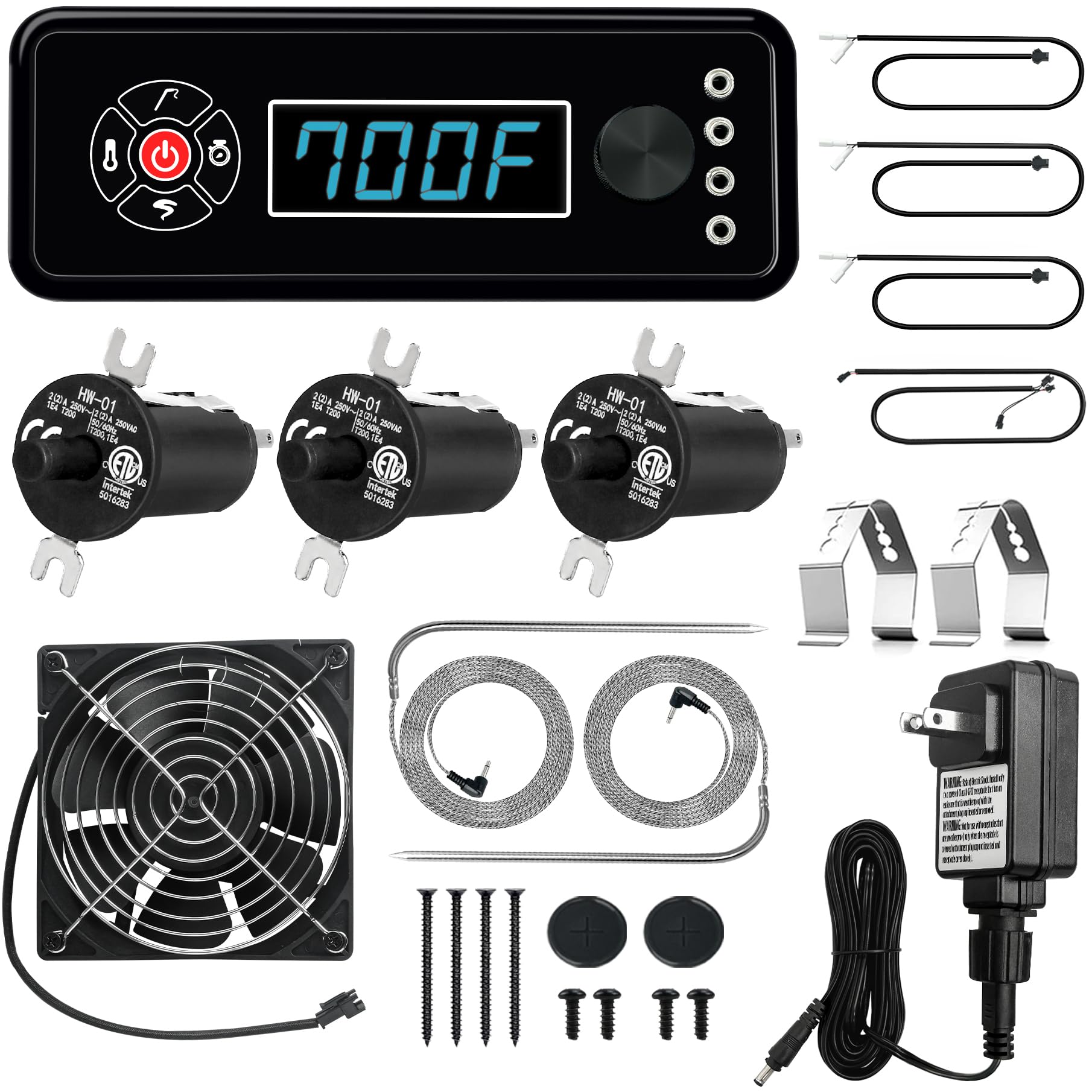 Photo 1 of Non-WiFi/Bluetooth Smoker Parts for Masterbuilt Gravity Series 560 800 1050 Control Panel Replacement Fan Kit Power Adapter Cords Hopper Lid Door Switch Digital Charcoal Grill MB20041020 MB20040122